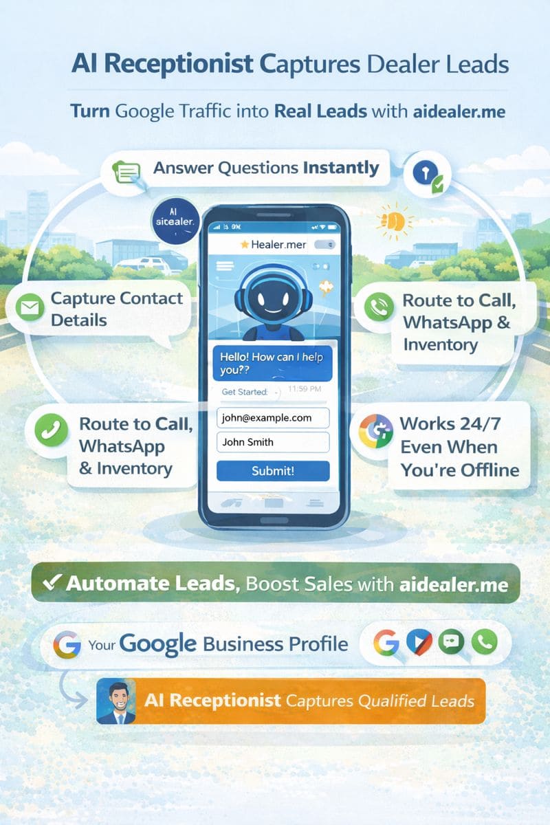 Infographic showing AI receptionist capturing leads 24/7