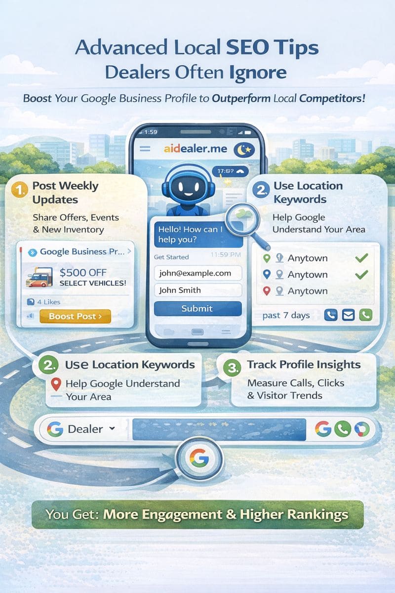 Infographic showing advanced local SEO strategies